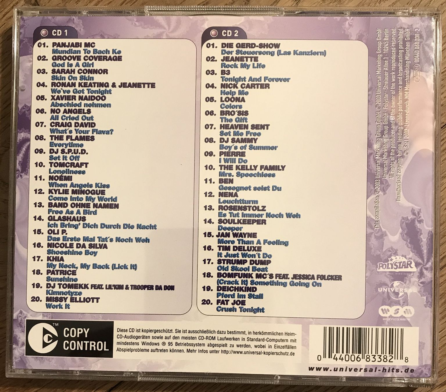 CDs: CD- Mega Hits 2003 Die Erste - Doppel CD – Gebraucht aus Guntershausen von Gloominati 1