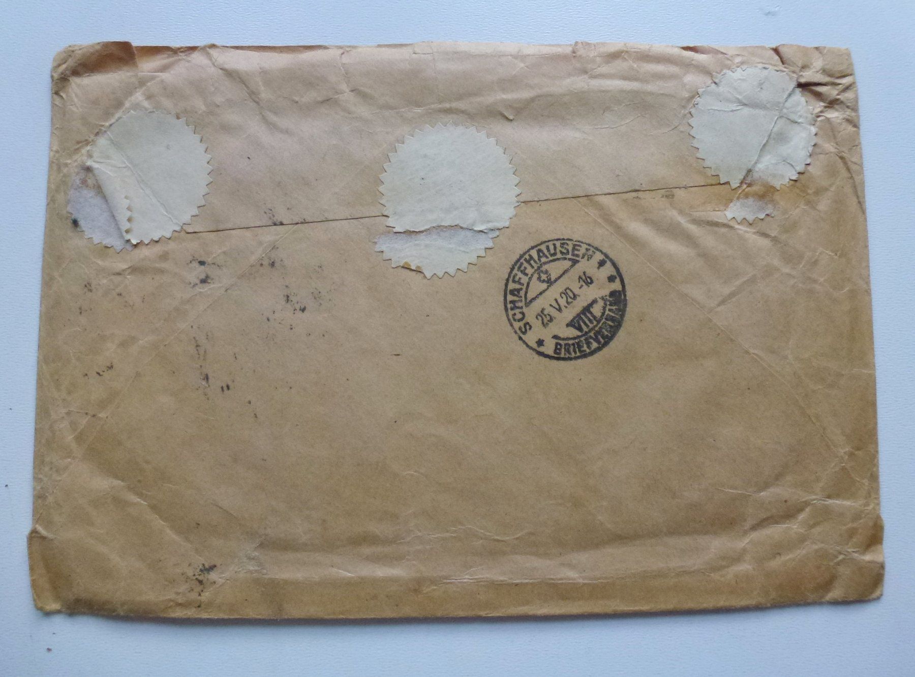 Tutti i francobolli: DR ++ Brief von Dresden-Schaffhausen 25.5.1920 – Usato da Walkringen venduto da Casablanca777 1