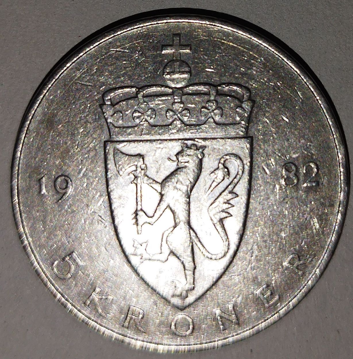 Tutti le monete: Norwegen 5 Kroner 1982 Münze – Usato da Walkringen venduto da ani_6bgd