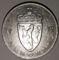 Norwegen 5 Kroner 1982 Münze