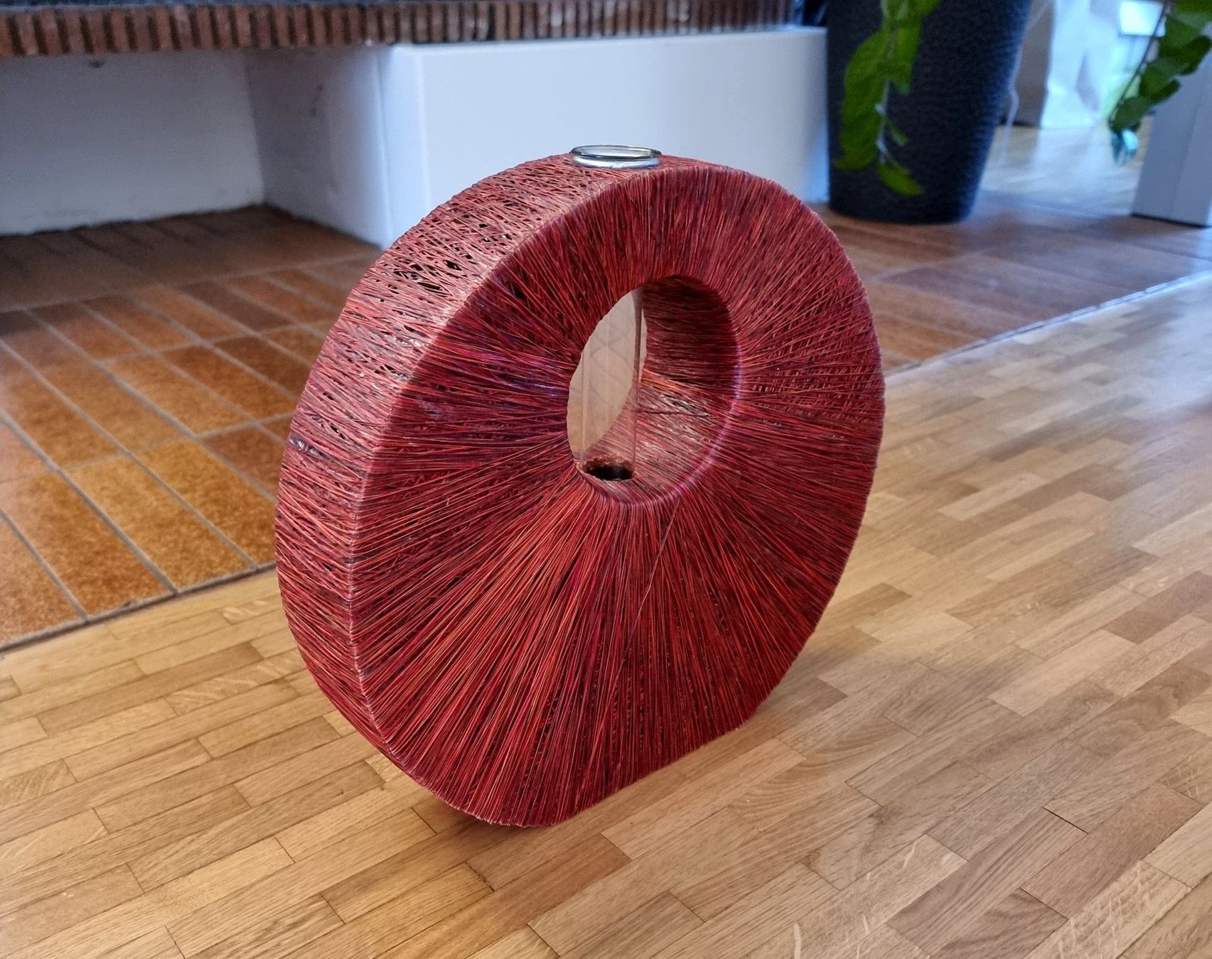 Vasi & Recipienti: Vase osier teinté orangé et soliflore en verre – Usato da Veyrier venduto da Leilazizou 1