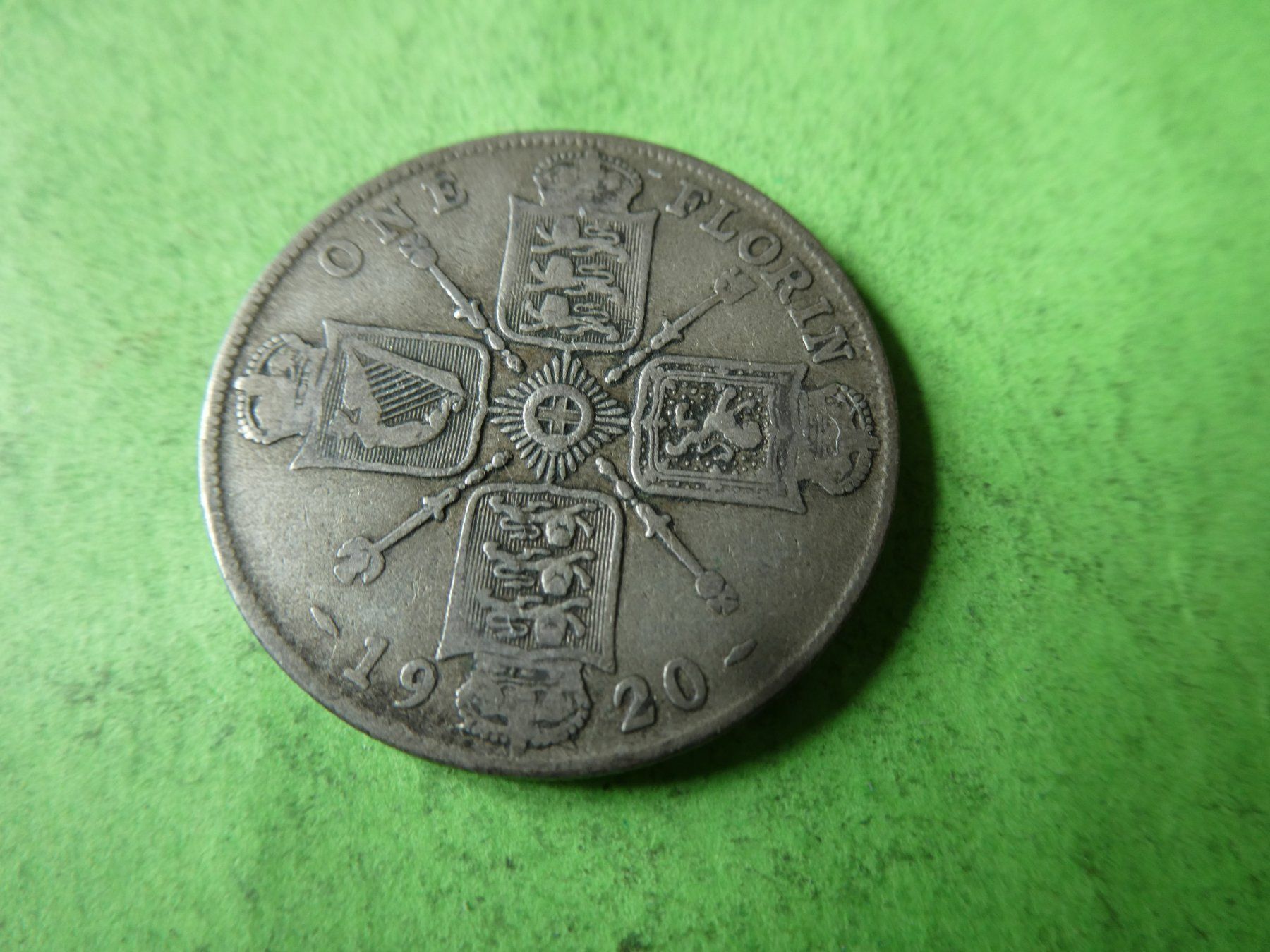Alle Münzen: Grossbritannien 1920, Florin - Silber – Gebraucht aus Hinterforst von Rohusri