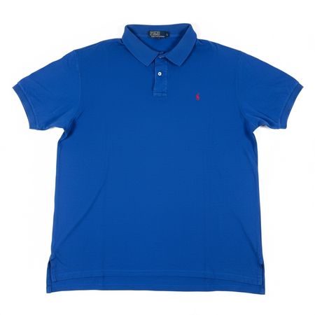 Polo Ralph Lauren Bleu logo brodé rouge - XXL - made in USA