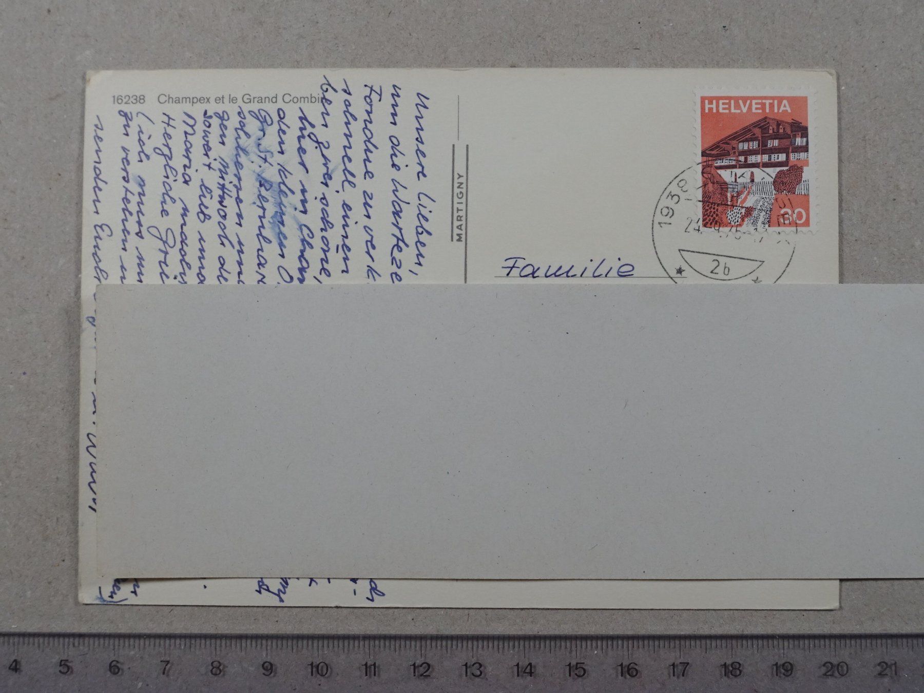 Cartes postales: Champex, Grand Combin, 1975 – D'occasion à Lenzburg par fh1 1