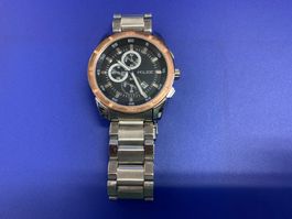 Police Herrenuhr Chronograph Edelstahl Armband Uhr 2030G