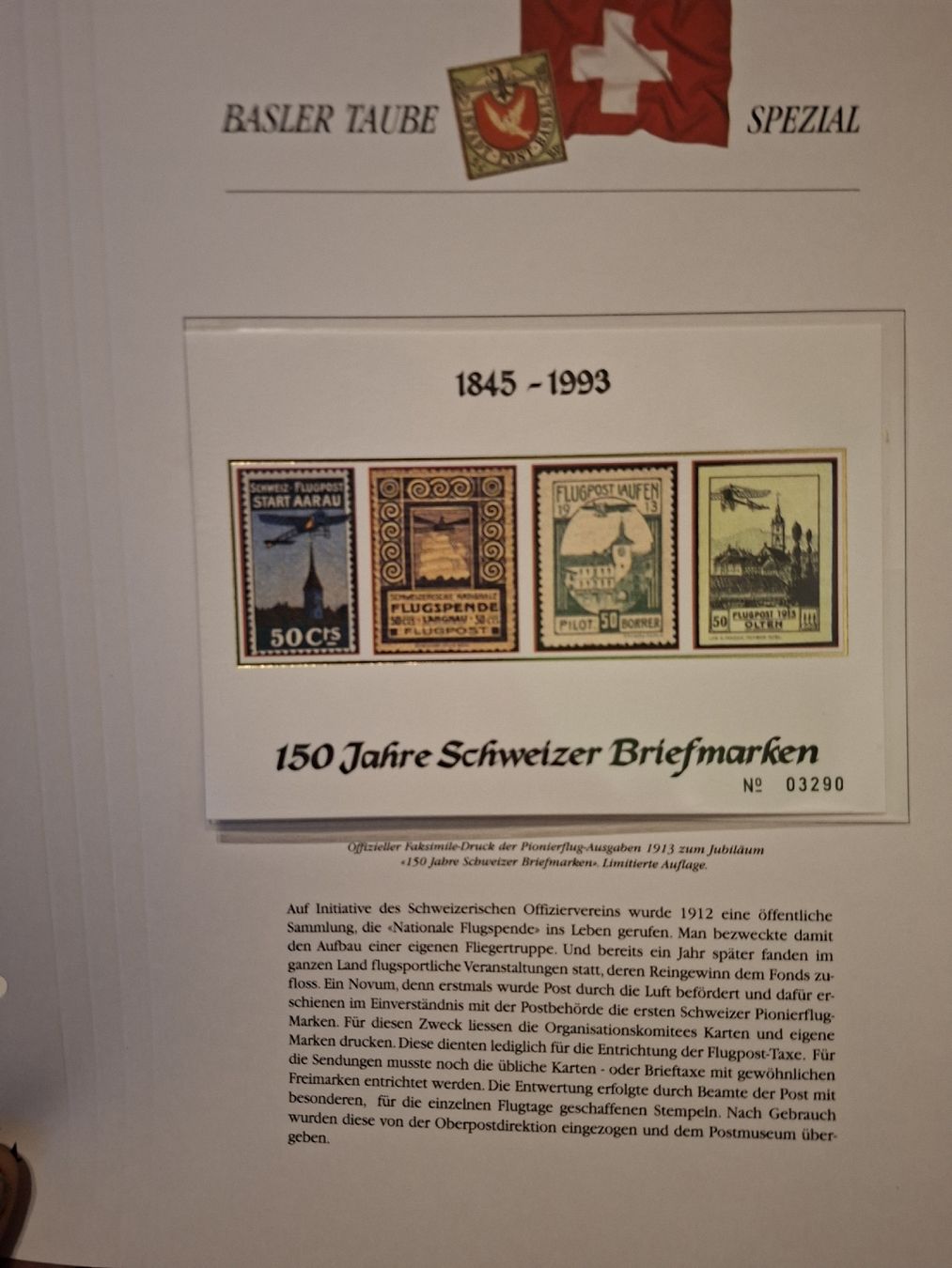 Tous les timbres: Basler Taube Spezial / Flugpost  – D'occasion à Balgach par SIMEON27 1
