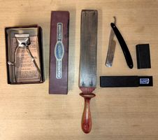 Haarschneidemaschine Rasiermesser Streichriemen Set