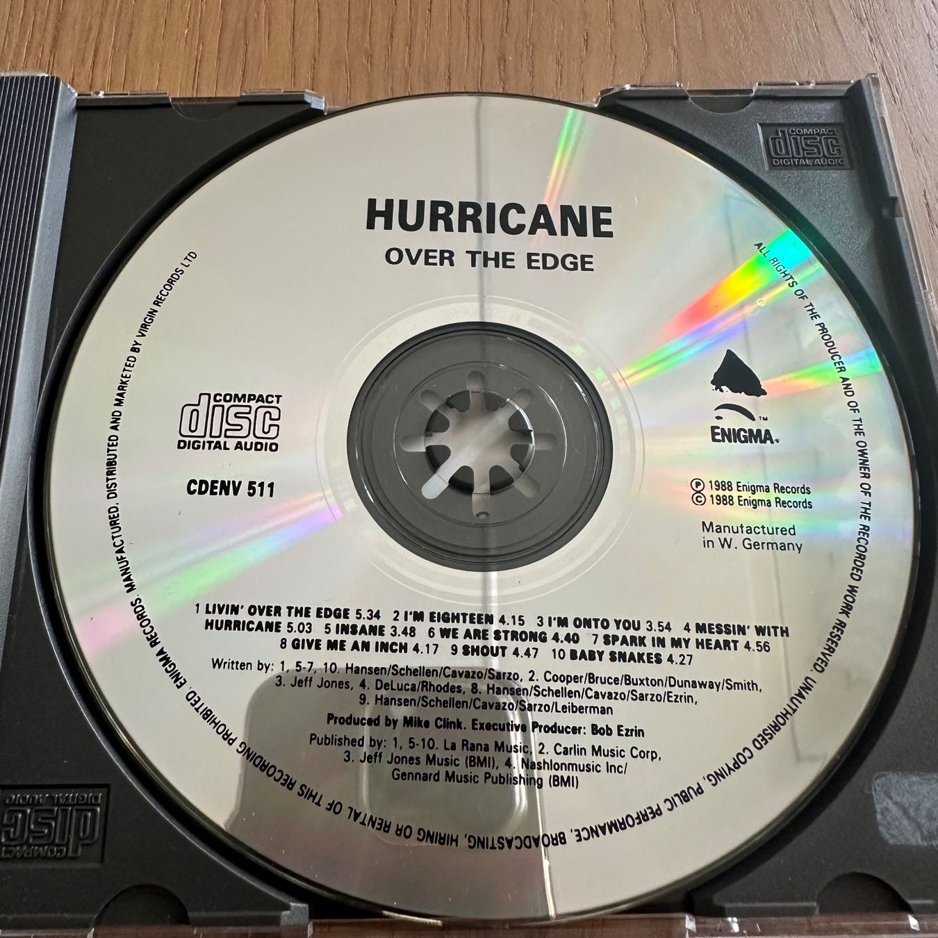 CD: Hurricane - Over The Edge - CD Hard Rock, AOR – Usato da Caslano venduto da campo_santo 1