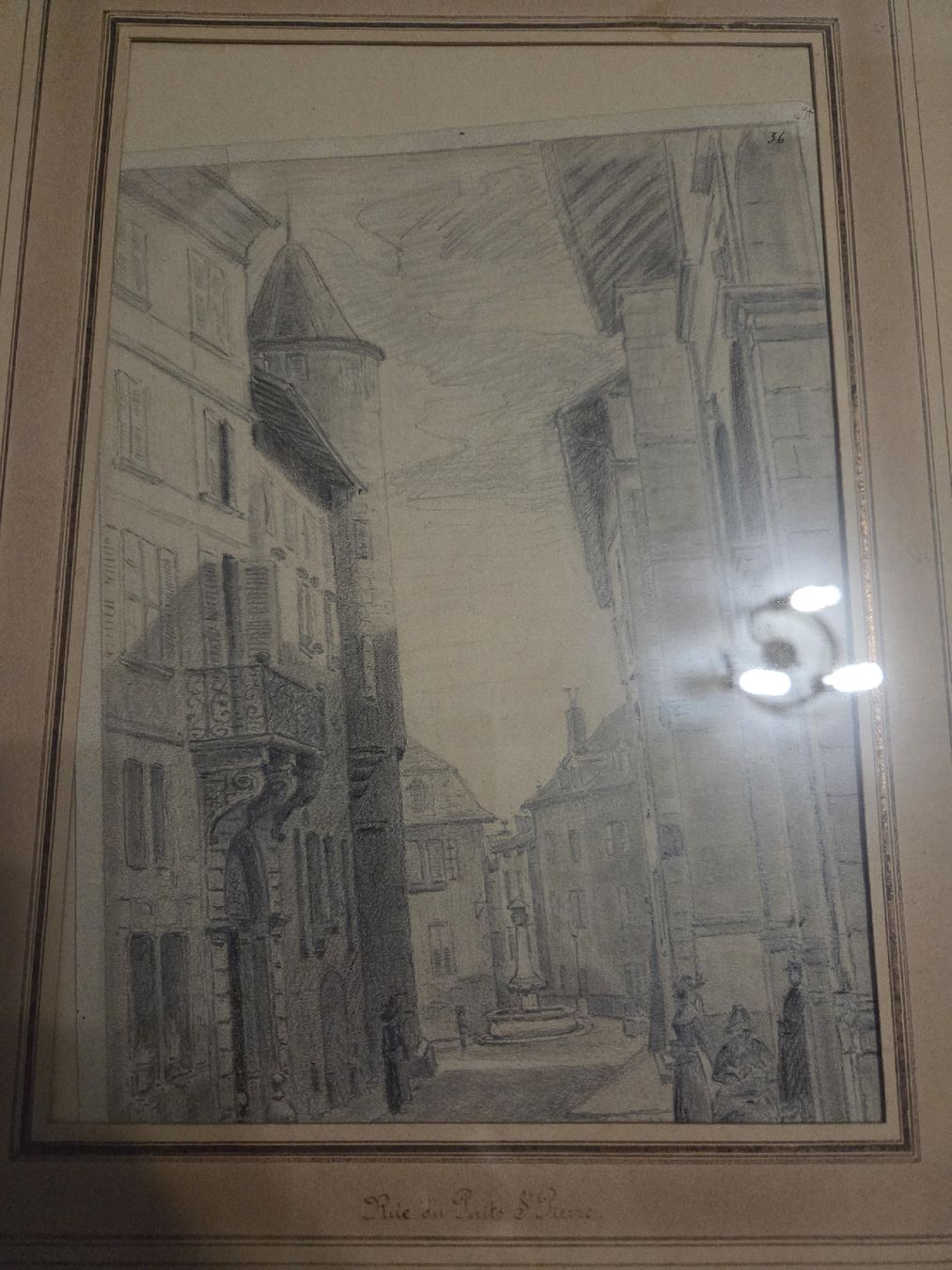 Dipinti: Dessin Rue du Puits St-Pierre Maison Tavel – Usato da Onex venduto da GarageCollector 1