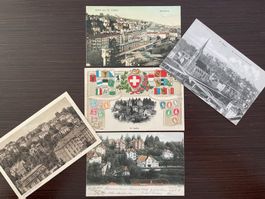 ST. GALLEN Rosenberg, 5 tolle Ansichtskarten inkl Prägekarte