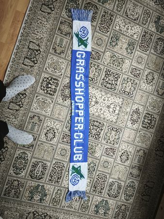 Retro GRASSHOPPER CLUB ZÜRICH Schal guter Zustand
