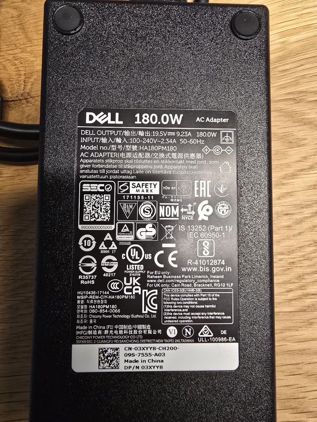 Dell Caricabatterie: Dell Netzteil 180W – Usato da Riehen venduto da PrinzVegeta 1