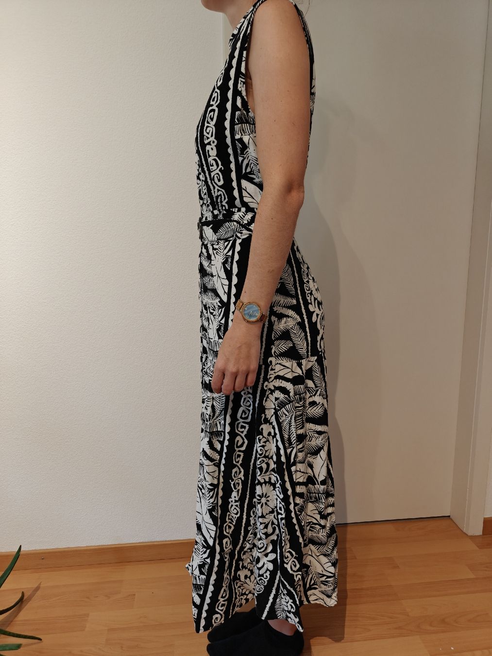 Robes: Langes Kleid schwarz weiss gemustert Gr. M – D'occasion à Olten par Edelw1ss 1