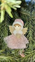 Zauberhafter Weihnachtsbaumschmuck✨Engel in Rosa & Gold