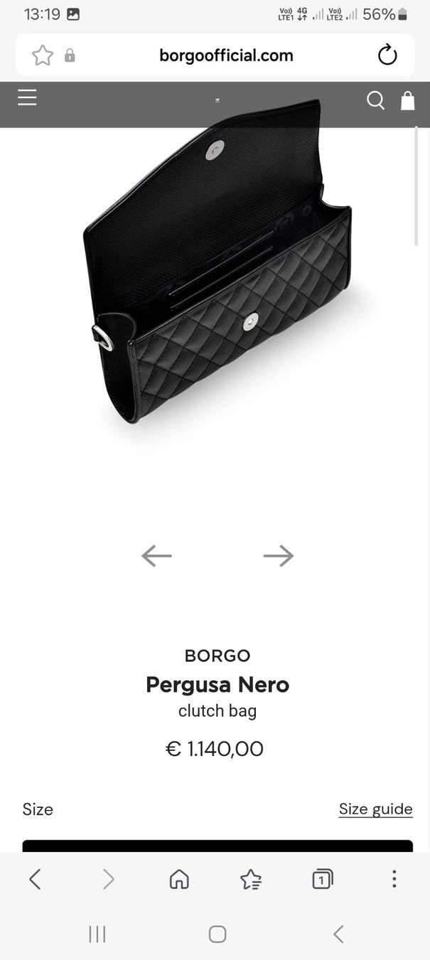 Borse da donna: BORGO Pergusa Nero. Clutch Tasche – Nuovo e nell'imballaggio originale da Thun venduto da Beas-Allerlei 2