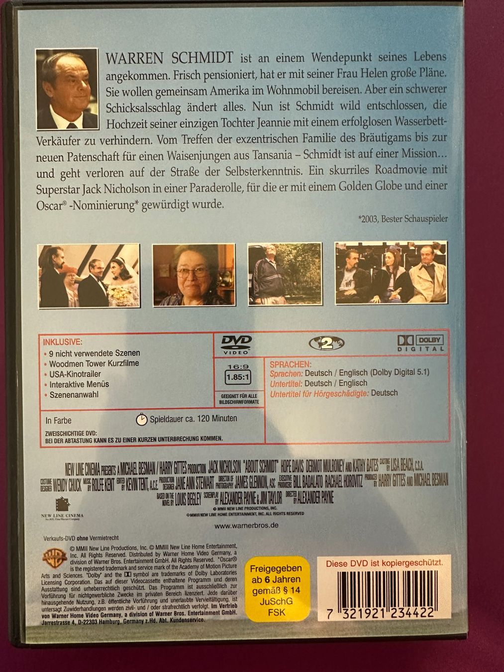Tutti i DVDs: DVD: About Schmidt (Jack Nicholson) – Nuovo (secondo la descrizione) da Endingen venduto da Jilly-Lilly 1