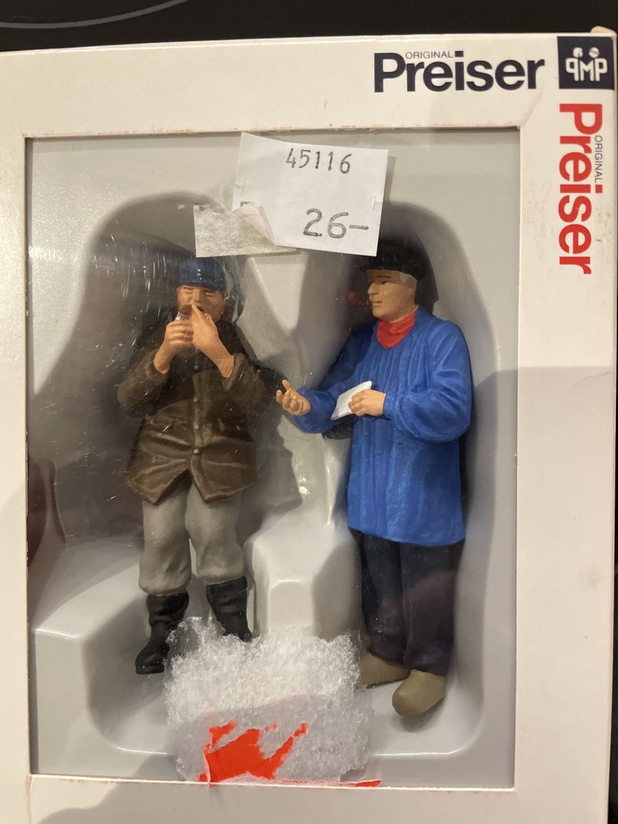 Preiser Statuette: Preiser Modell Schäfer und Lokomotivführer1:22.5 – Nuovo e nell'imballaggio originale da Biberist venduto da Bsetzistei11