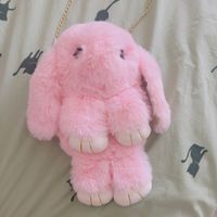 Tasche Kinder Plüsch Hase rosa guter Zustand