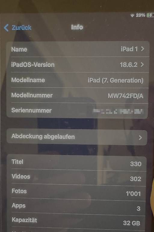 Tablettes PC: iPad (7. Generation), 32GB, WLAN – D'occasion à Oberwil BL par Flint_6 2