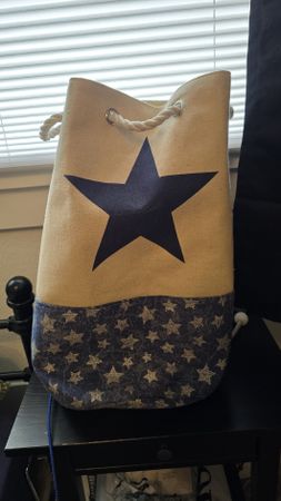 Strandtasche mit Sternenmuster 🌟 perfekt für den Sommer