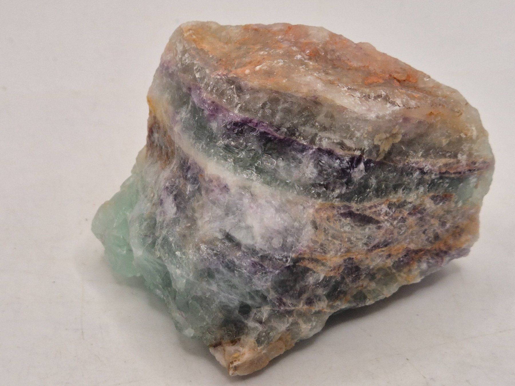 Minerali & Pietre curative: Fluorit Regenbogenfluorit bunt, Namibia (221) – Usato da Winterthur venduto da LukasMineralienOase