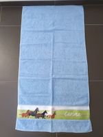 Duschtuch mit Motiv "Pferde" & Namen "Carina" 70 x 140 cm