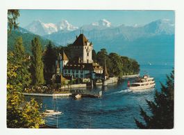 Schloss Oberhofen und der Thunersee: Postkarte von 1977