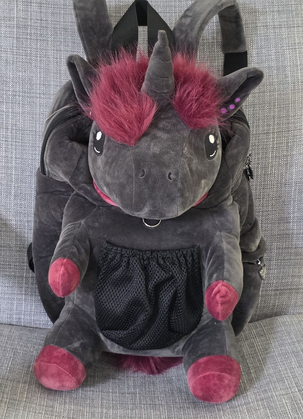 Zaini: Einhorn Rucksack, Kuscheltier Rucksack, Grau/Rosa – Nuovo (secondo la descrizione) da Rheinsulz venduto da Gilea