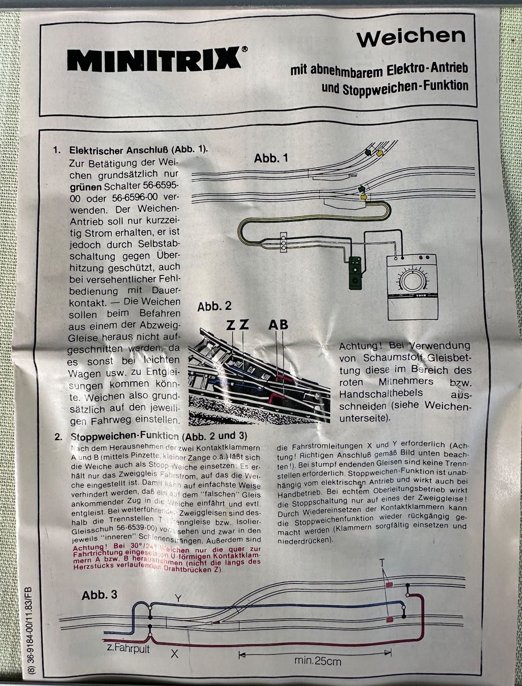 Trix Modelleisenbahnen: Minitrix 4933 Weichenantriebspaar rechts – Neu und originalverpackt aus Burgdorf von Gedora 3