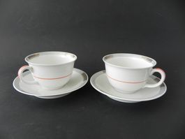 Zwei schöne Tassensets ART DECO L+ von Langenthal 1934
