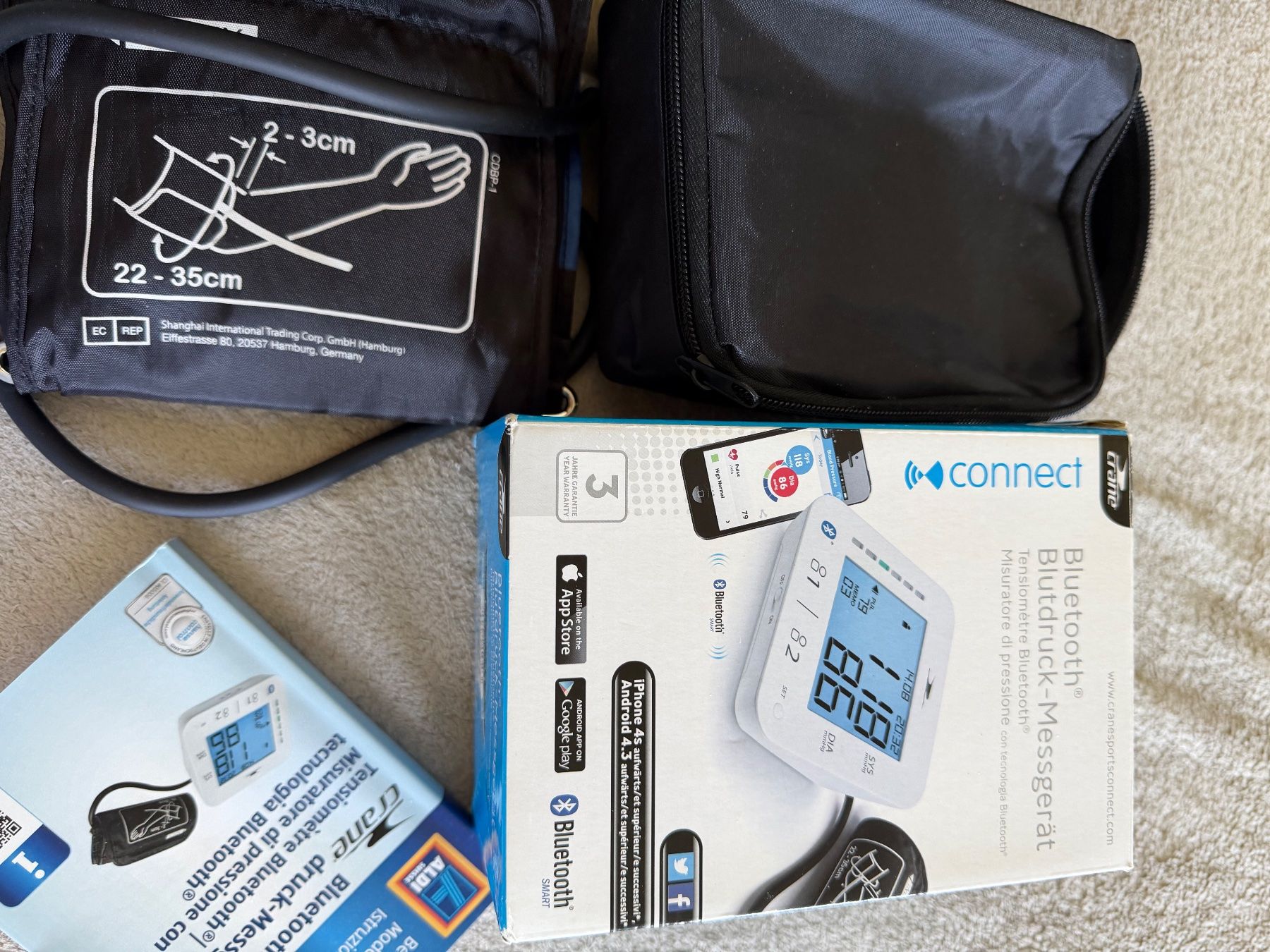 Appareils médicaux: CRANE  CONNECT Bluetooth -Blutdruckmessgerät – Neuf (Voir description) à Aarau par KorgPA 4