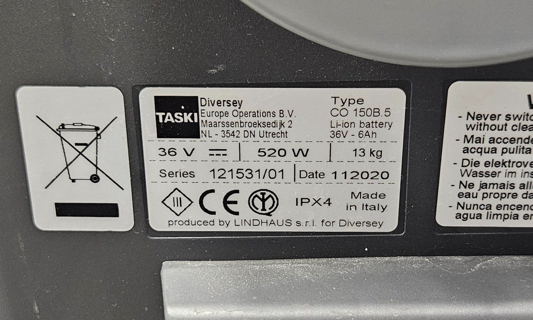Tutte le macchine: Scheuersaugmaschine TASKI Swingo 150 – Usato da Wangen SZ venduto da Hischi_69 2