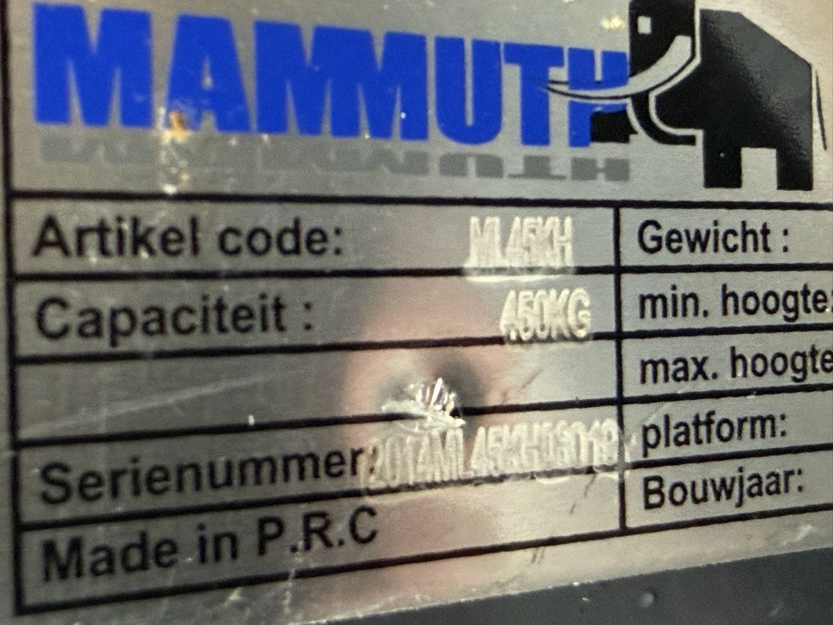 Lève-moto, crics: Motorradhebebühne Mammuth  ML450 – D'occasion à Safnern par Peter071 6