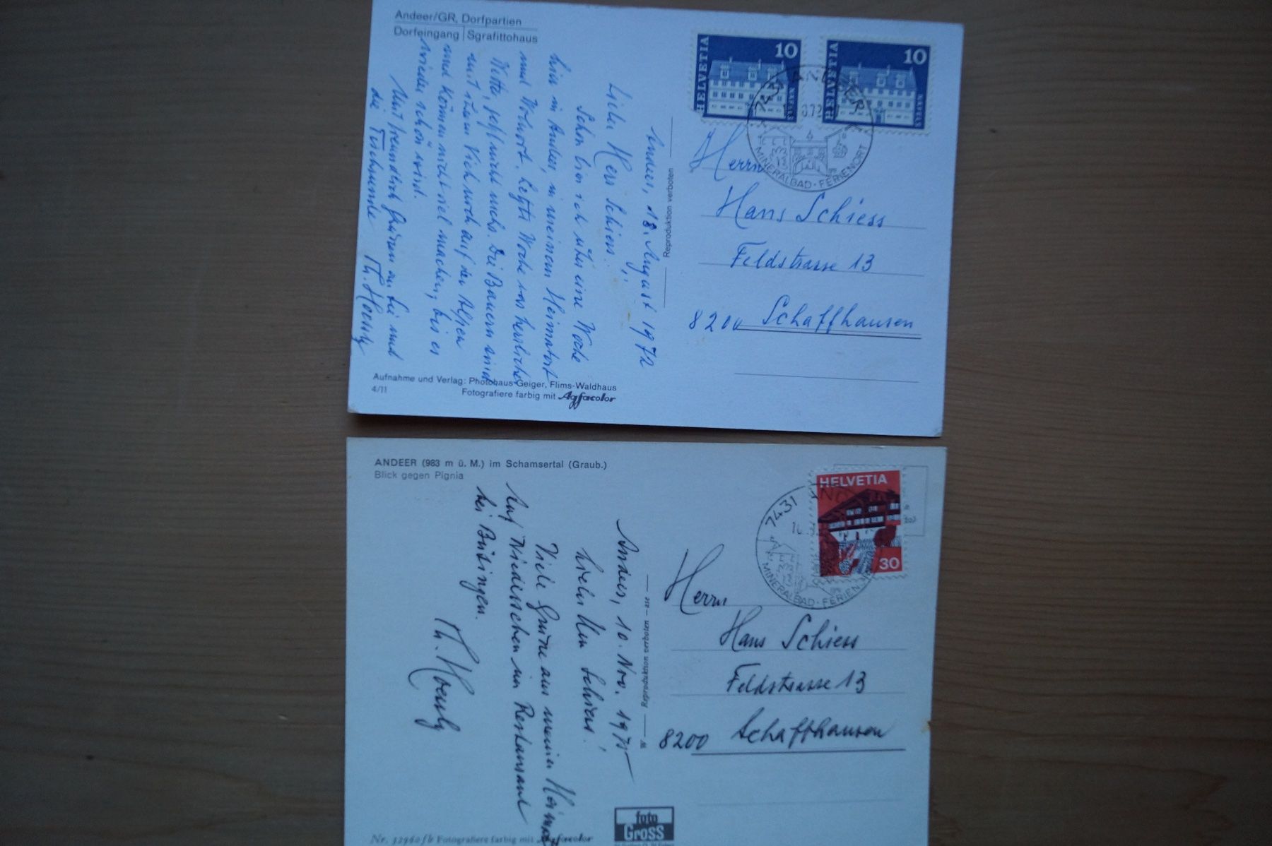 Cartoline postali: 2 AK Andeer im Schams – Usato da Scheid venduto da dirauls 1