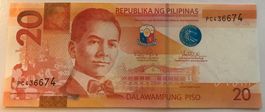Philippinen 20 Piso 2013 Neuwertig