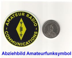 Amateurfunk Symbol Kleber / Abziehbild klein