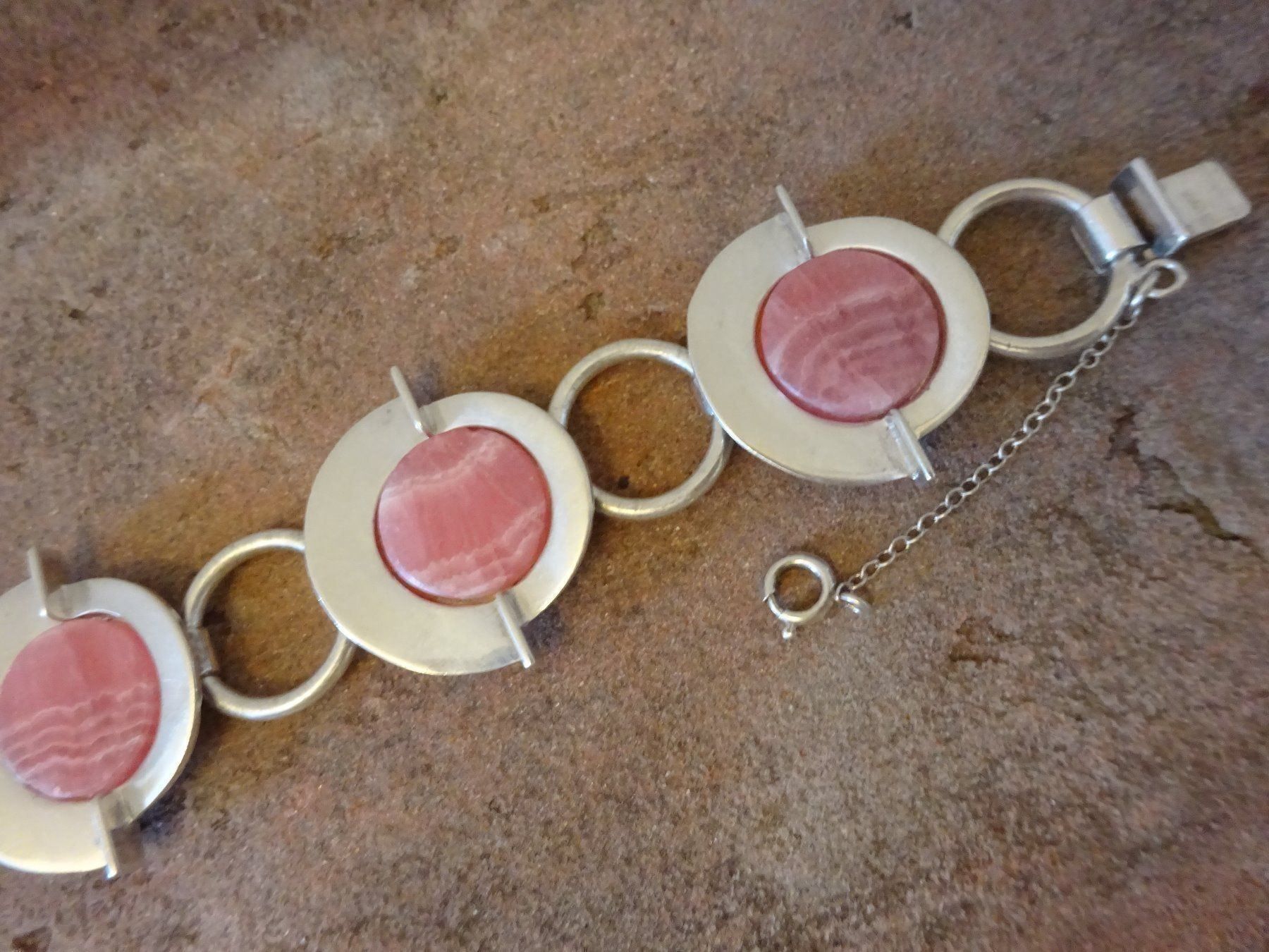 Bracciali & Braccialetti: Armband Rodochrosit pink / 925 Silber – Usato da Esslingen venduto da FetteSchnecke 4