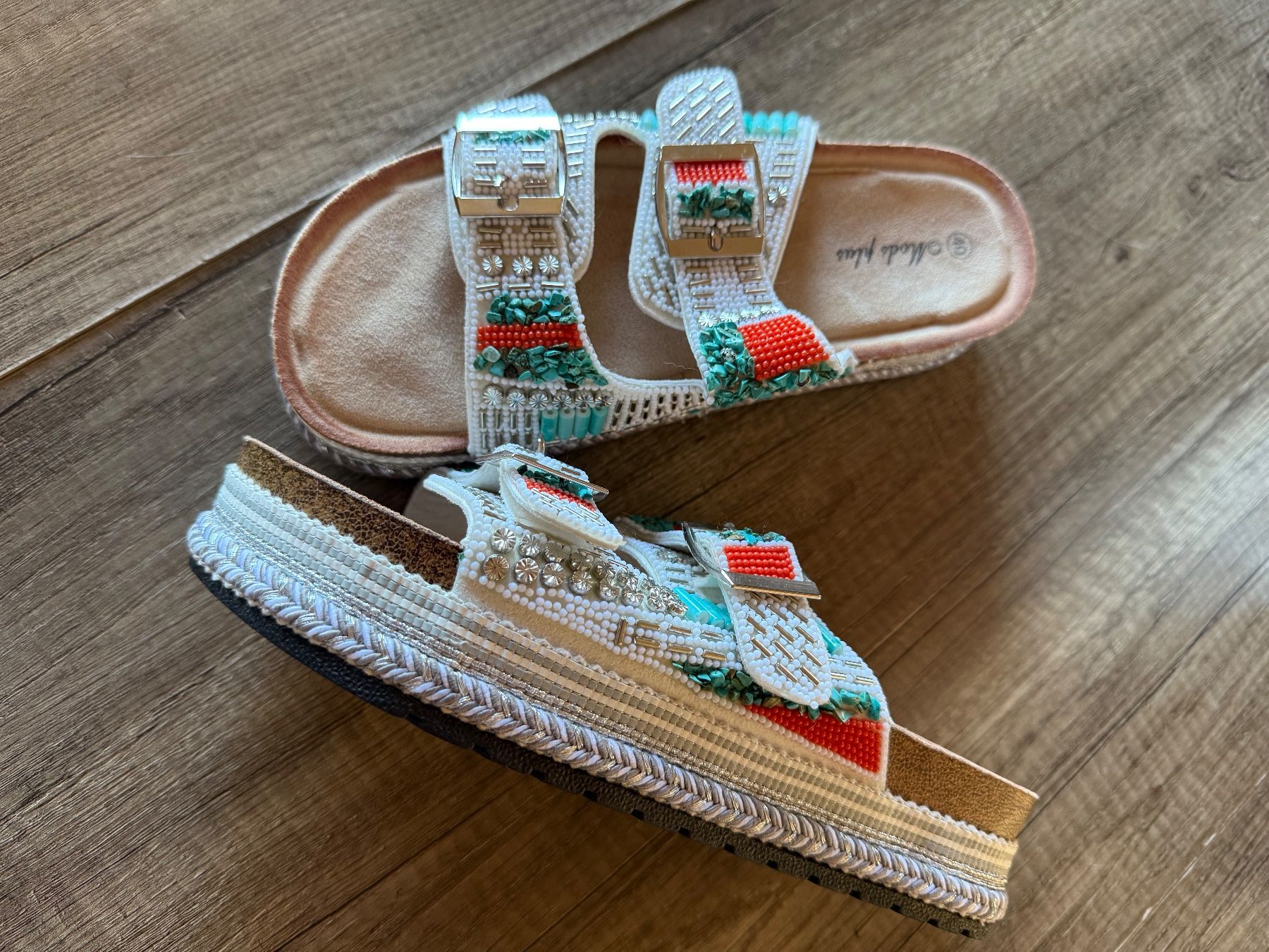 Scarpe da donna: Boho Sandale mit weichem Fussbett – Nuovo (secondo la descrizione) da Sigriswil venduto da ck56 2