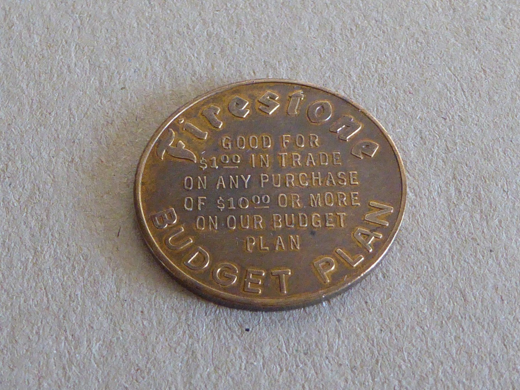 Medaglie: Jeton  Token  USA  Firestone Budget Plan – Usato da Thun venduto da 427er 3