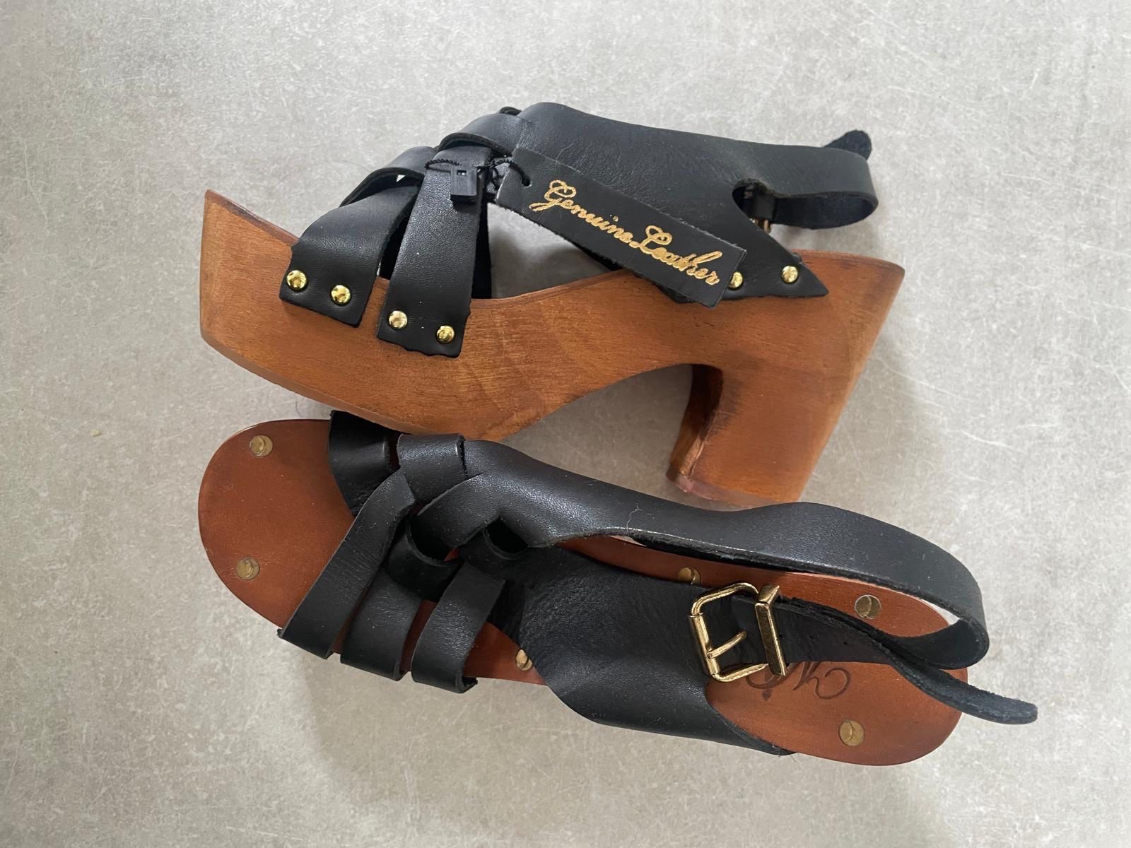 Mango Scarpe da donna: Mango Sommersandalen Holzabsatz + Leder – Usato da Thalwil venduto da ale_gr5l 5