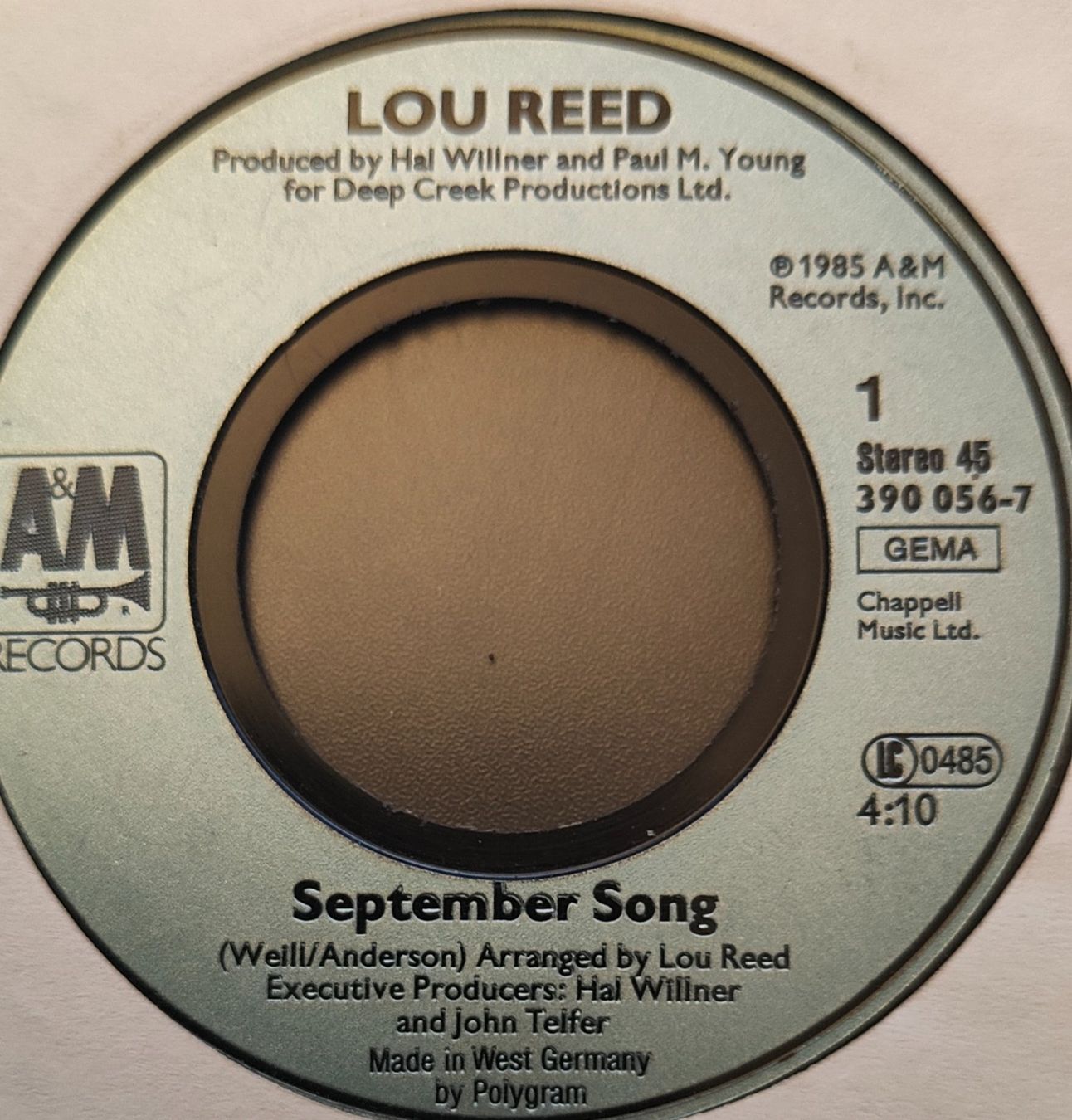 Dischi in vinile: Vinyl-Single Lou Reed - September Song – Usato da Langenthal venduto da Modo39