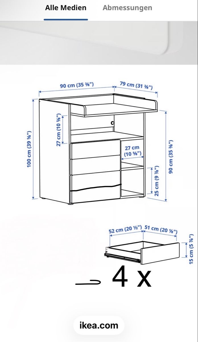 Ikea Tables à langer & accessoires: Wickeltisch  – D'occasion à Zürich par Iry-Bell 4