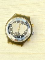 Swatch Chronograph Uhr transparent Gehäuse Defekt