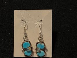 Indian Zuni Handmade Earings Turquoise