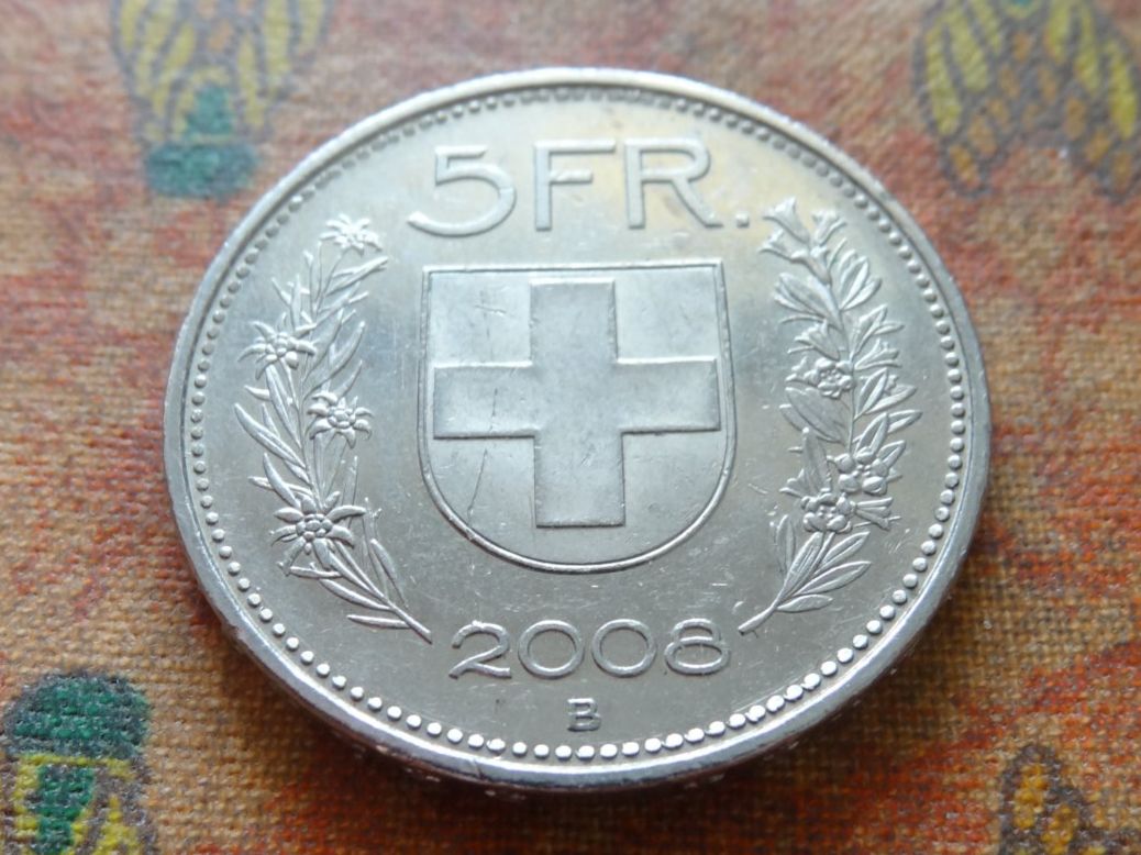 Tutti le monete: 5 Fr. 2008 – Usato da Romanel-sur-Lausanne venduto da Swift13