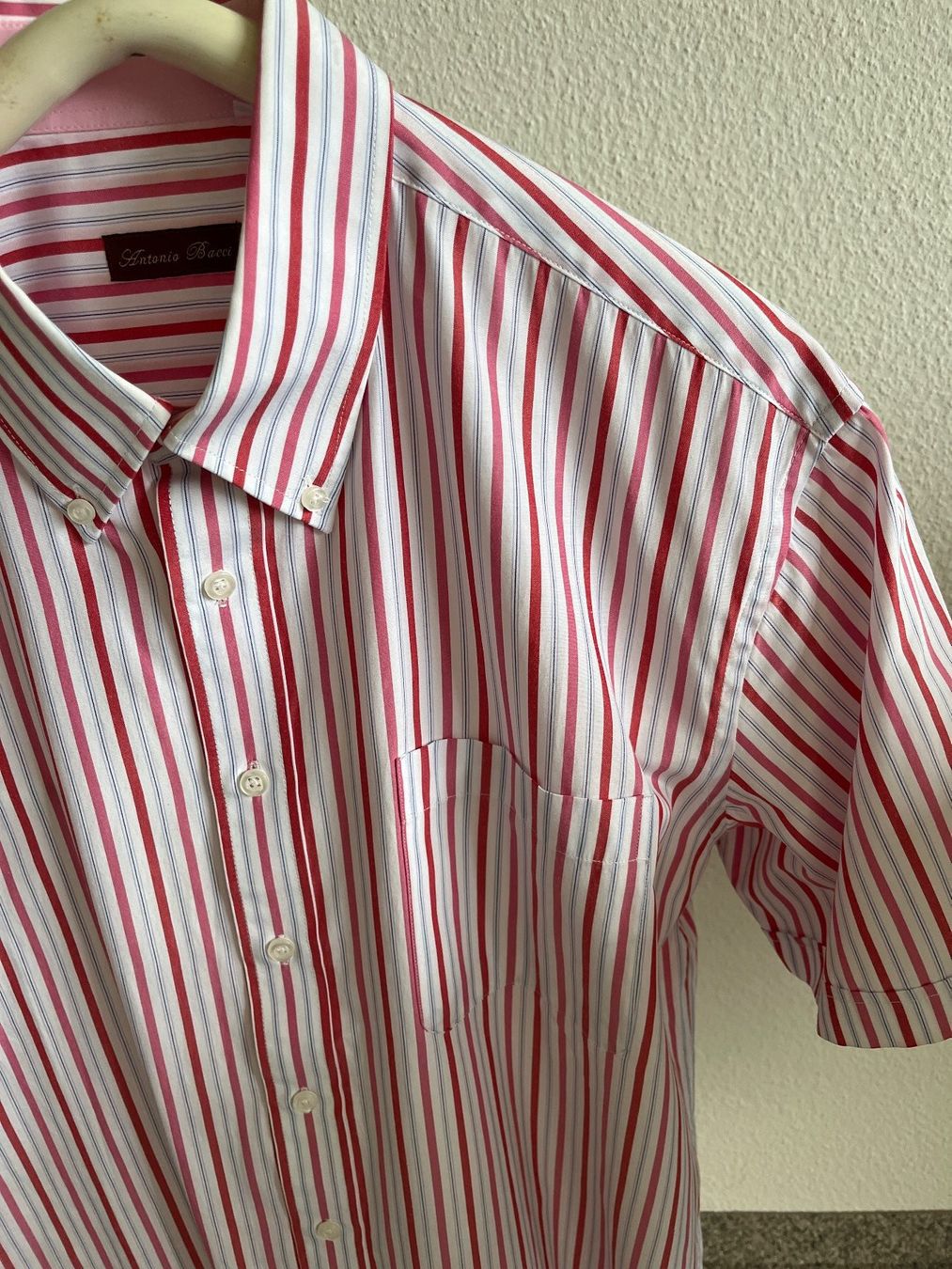 Camicie: Polohemd, gestreift, "Antonio Bacci", pflegeleicht, Gr.L-XL – Usato da Adliswil venduto da eri.40 4