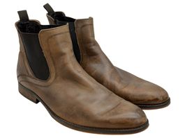 Boots Chelsea MINELLI cuir marron. Pointure 44