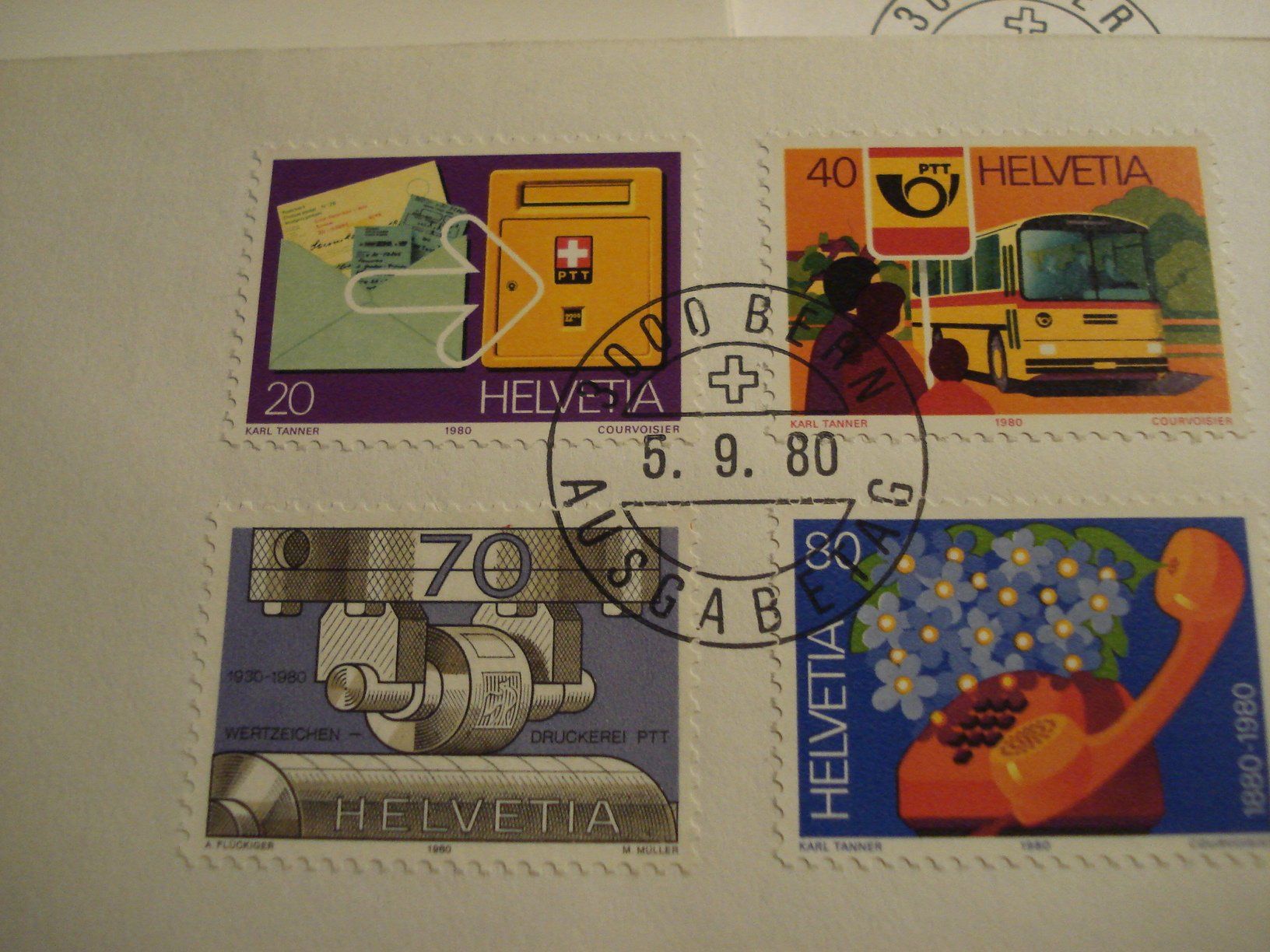 Alle Briefmarken: Sondermarken PTT, 1980, FDC Satz, Einzel  + Folder – Gebraucht aus Niederwil AG von morostahu