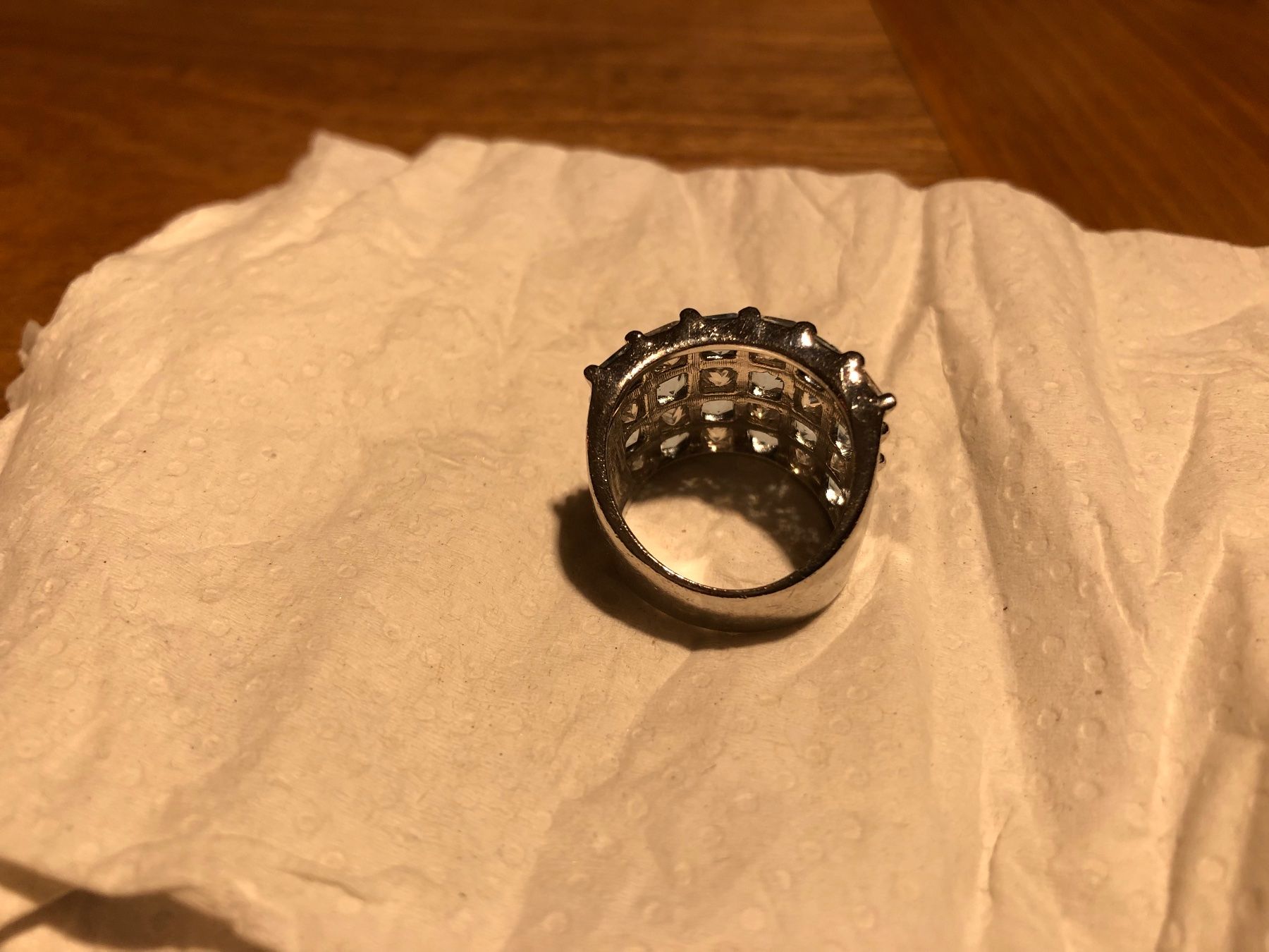 Anelli: Ring Silber Blau /Weisse Steine – Usato da Adligenswil venduto da ZGB 4