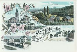 Gruss aus Zürich-Leimbach - (AK-Lithoansicht im Form. A4)